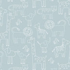 Papel de Parede Bichanos color Azul 2,80 x 0,45 m