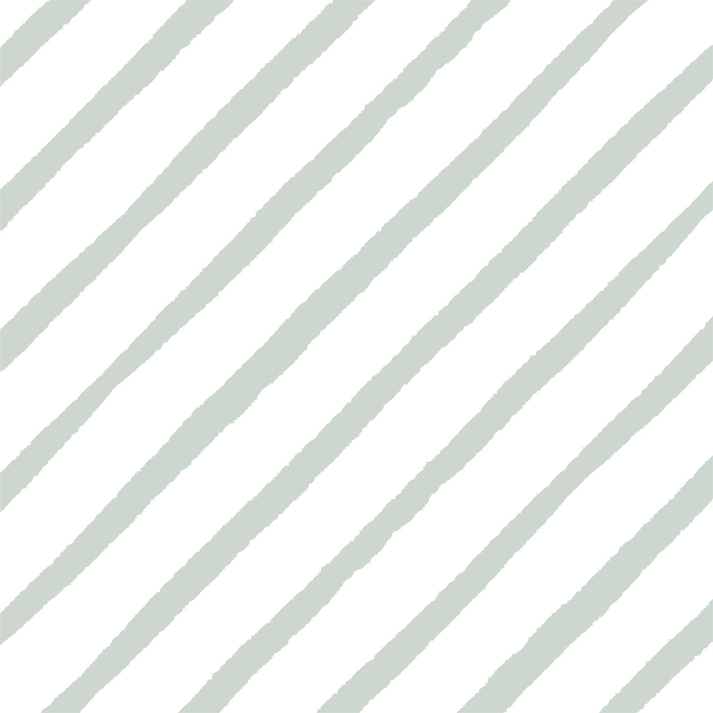 Papel de Parede Listrado Diagonal Verde  2,80 x 0,45 m