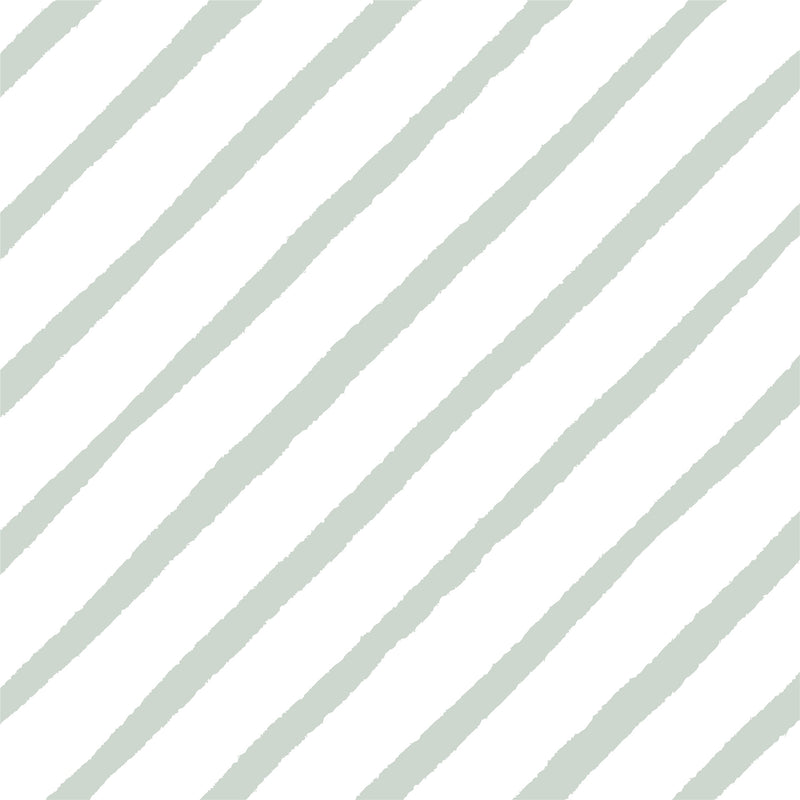 Papel de Parede Listrado Diagonal Verde  2,80 x 0,45 m