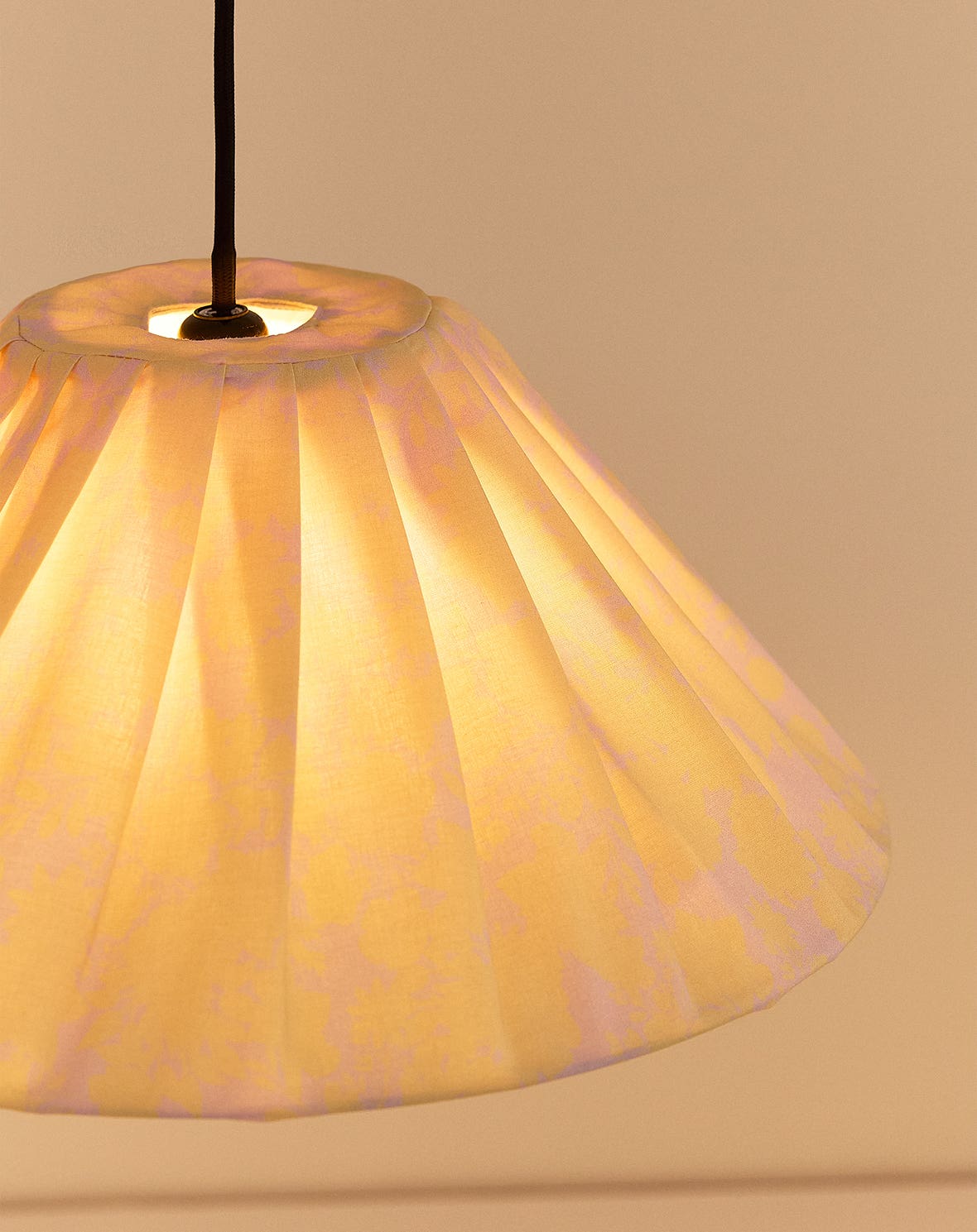 Lustre AVA peonias amarelo 50 X 21 cm
