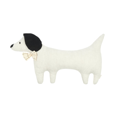 Almofada L1N0 linho Toby the dog Greige 60 x 10 x 8 cm