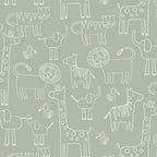Papel de Parede Bichanos color Verde 2,80 x 0,45 m