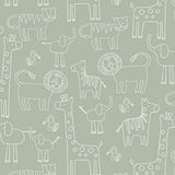Papel de Parede Bichanos color Verde 2,80 x 0,45 m