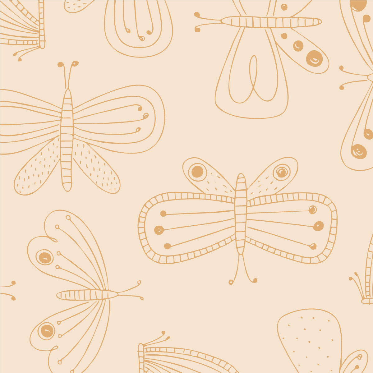 Papel de Parede Casa de Borboleta color Amarelo 2,80 x 0,45 m