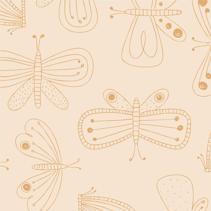 Papel de Parede Casa de Borboleta color Amarelo 2,80 x 0,45 m