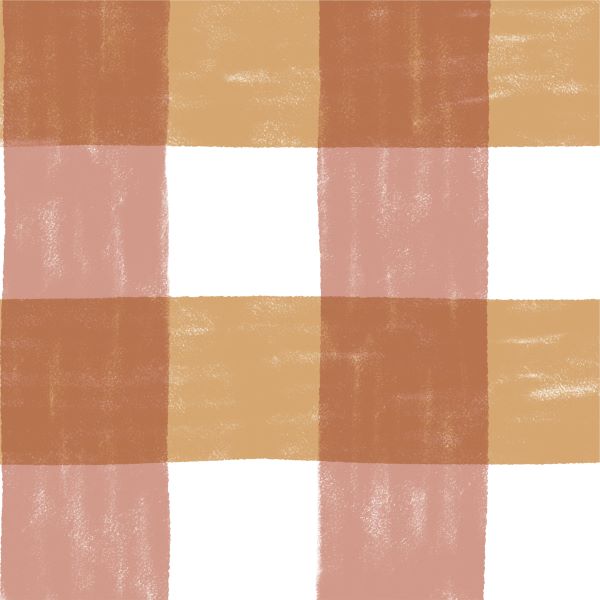 Papel de Parede Vichy P Rosa e Amarelo  2,80 x 0,45 m