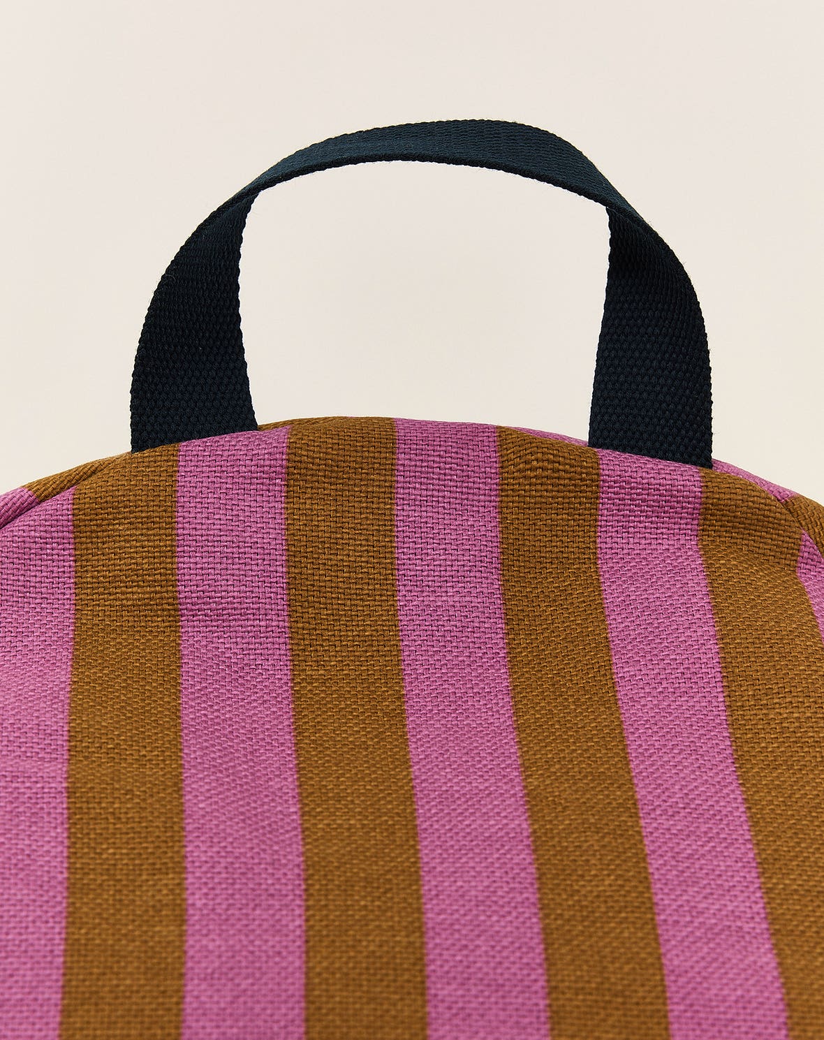 Puff BLISS listras pink e curry 65 x 100 x 55 cm