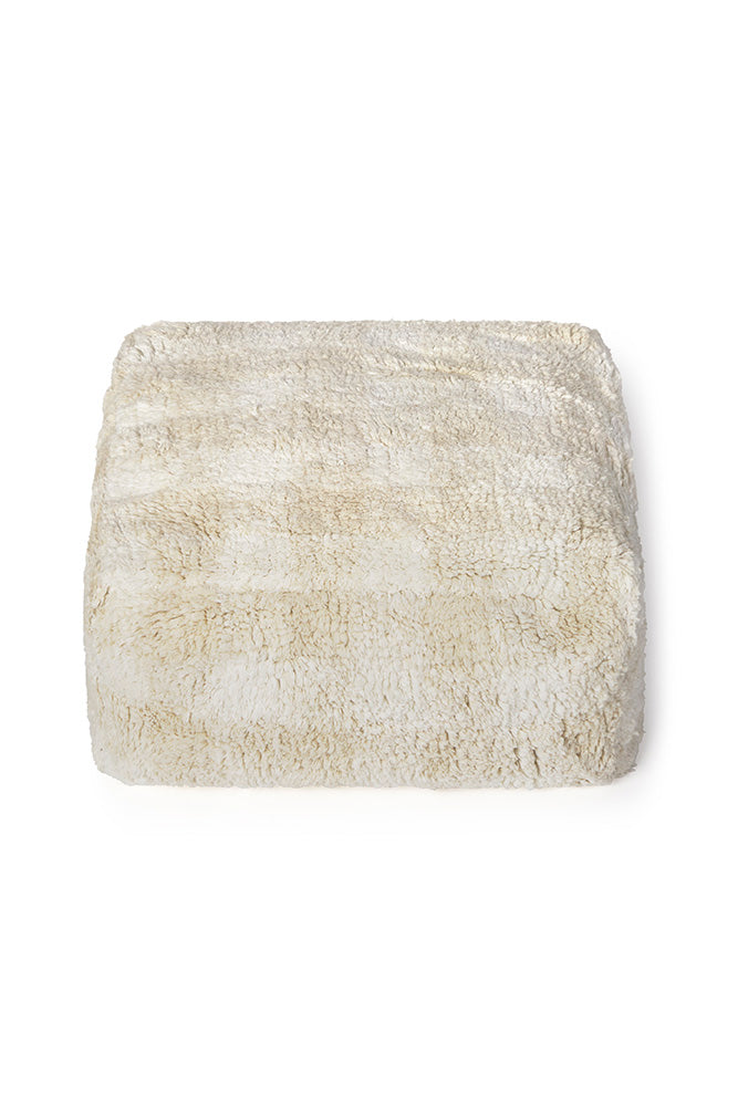 Puff Vichy Ivory 40 x 40 x 20 cm