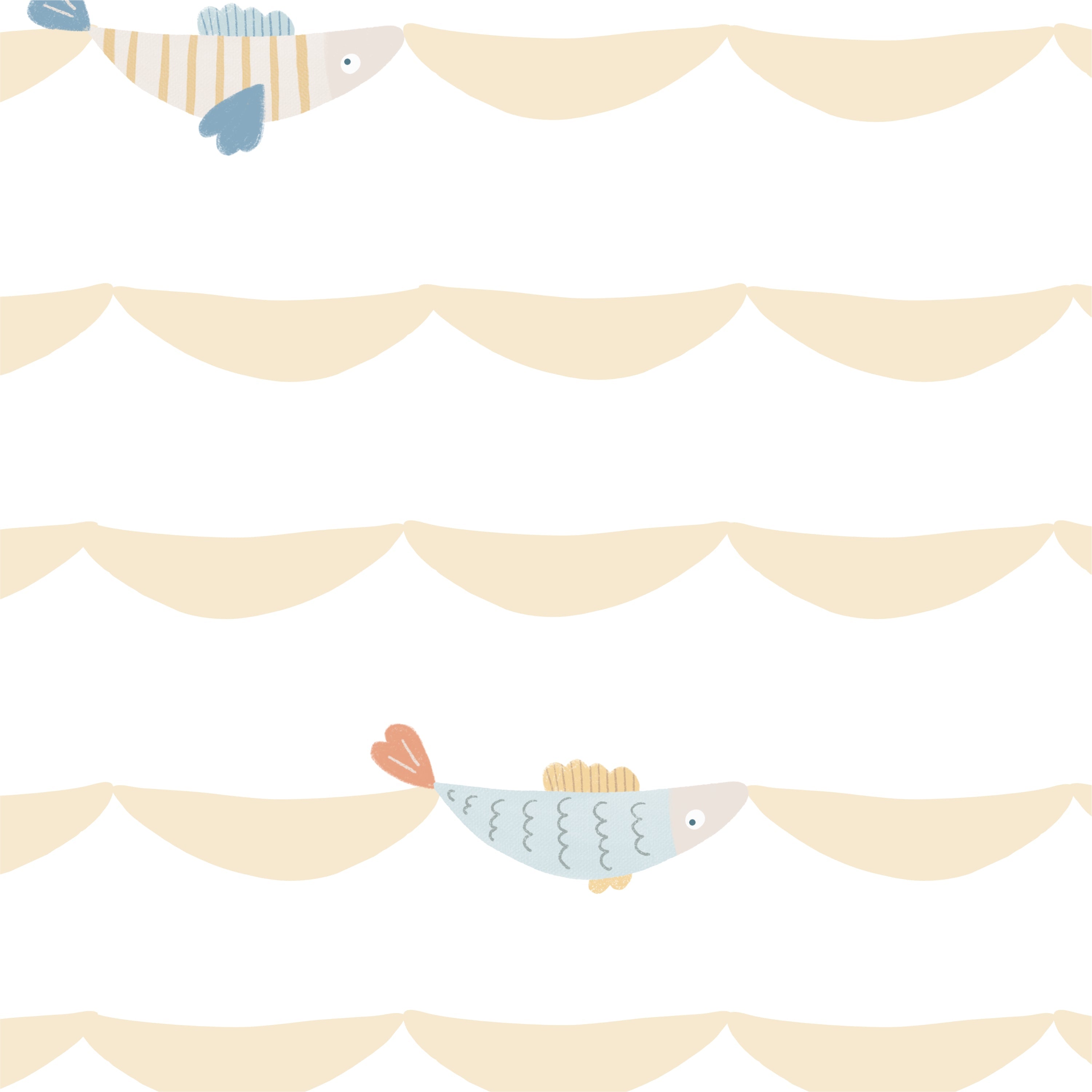 Papel de Parede Escamas Baunilha  2,80 x 0,45 m