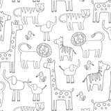 Papel de Parede Bichanos P&B 2,80 x 0,45 m
