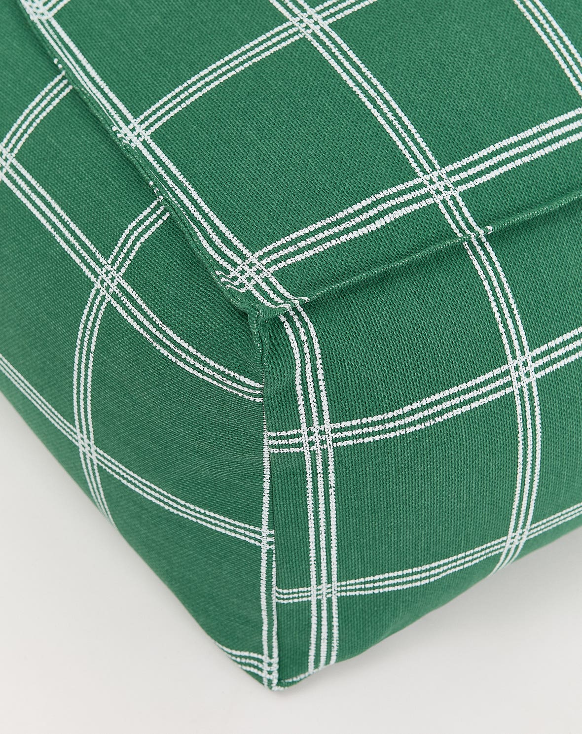 Puff VIBES long  verde e branco 70 x 105 x 57 cm