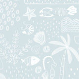 Papel de Parede Banco de Areia color Azul 2,80 x 0,45 m