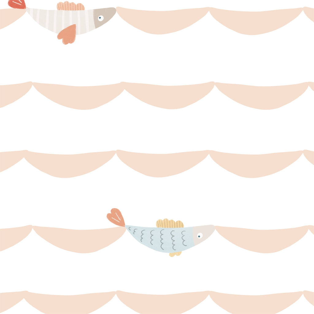 Papel de Parede Escamas Coral  2,80 x 0,45 m