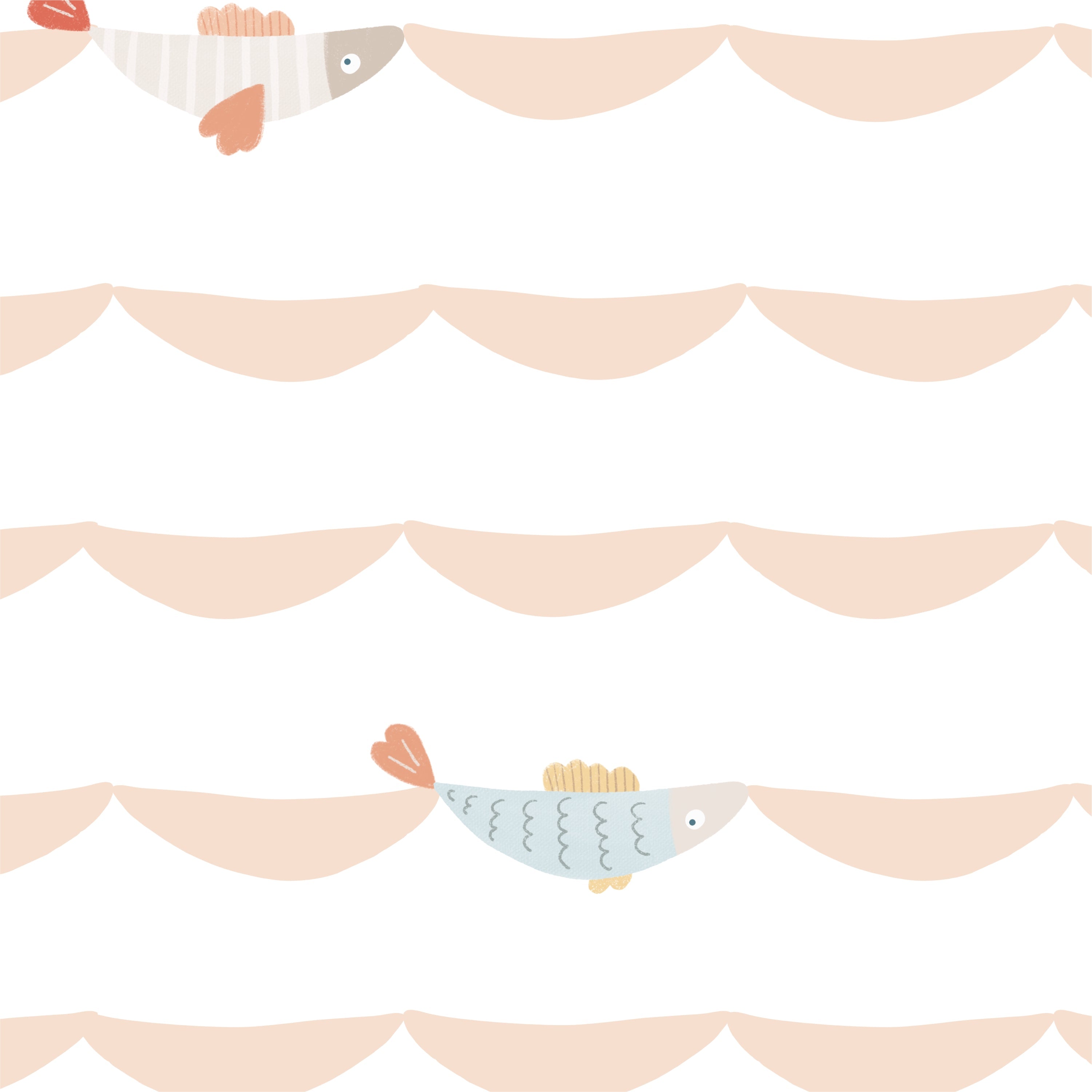 Papel de Parede Escamas Coral  2,80 x 0,45 m