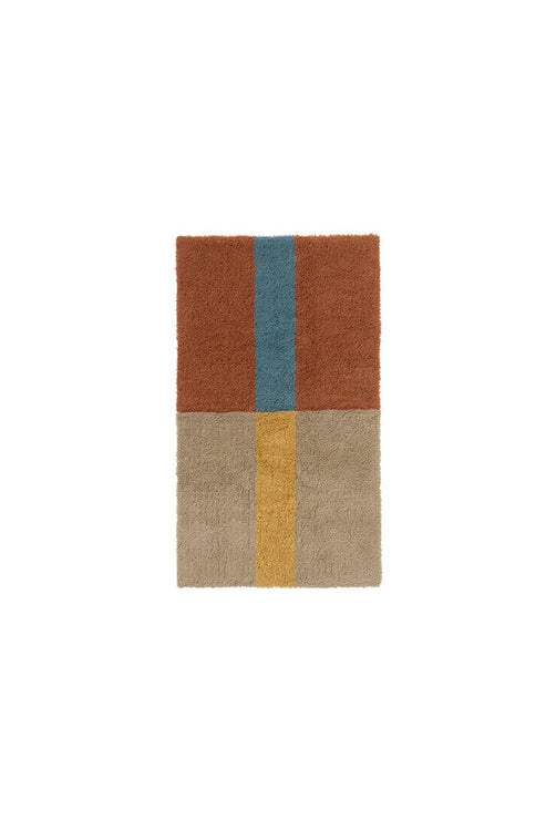 Tapete de Lã lavável Lorena Canals Woolable® Lines Canela – 80 x 140 cm