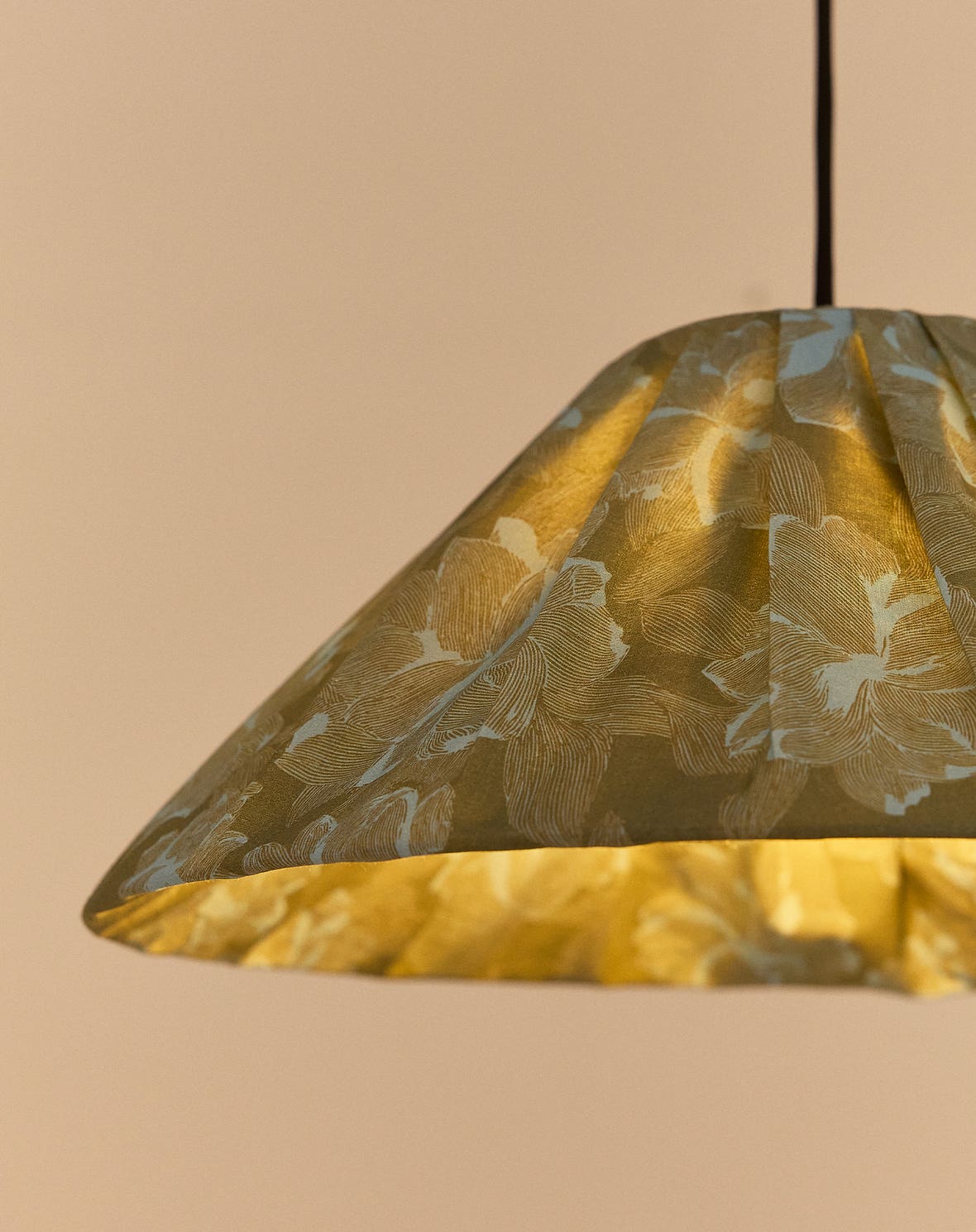 Lustre AVA peonias verde 50 X 21 cm