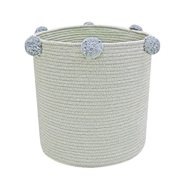 Cesta Bubbly azul sálvia Ø30 x 30 cm