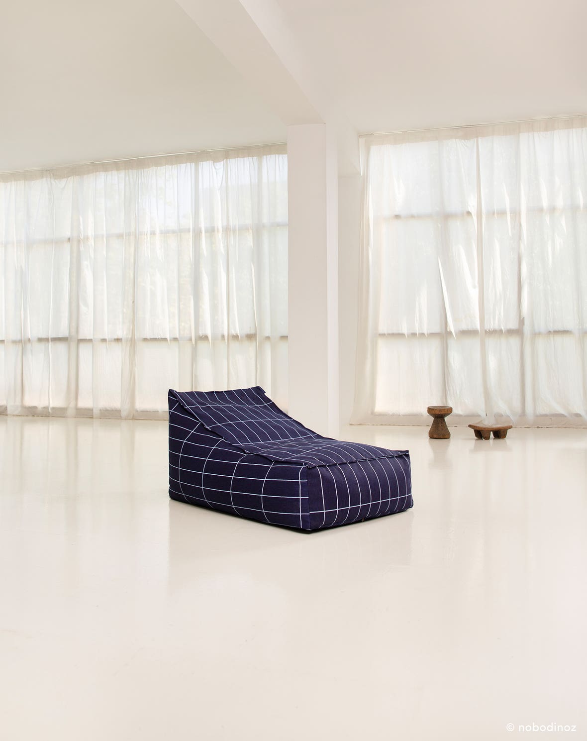 Puff VIBES long navy blue 70 x 105 x 57 cm