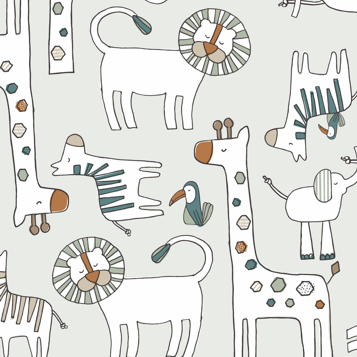 Papel de Parede Floresta color Verde 2,80 x 0,45 m