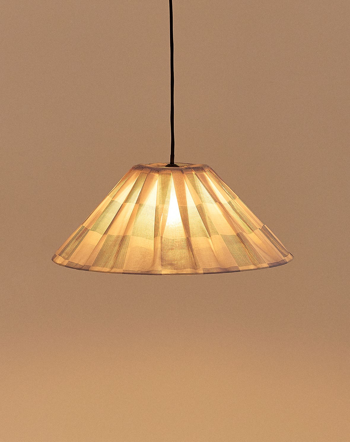 Lustre AVA peonias checks azul 50 X 21 cm