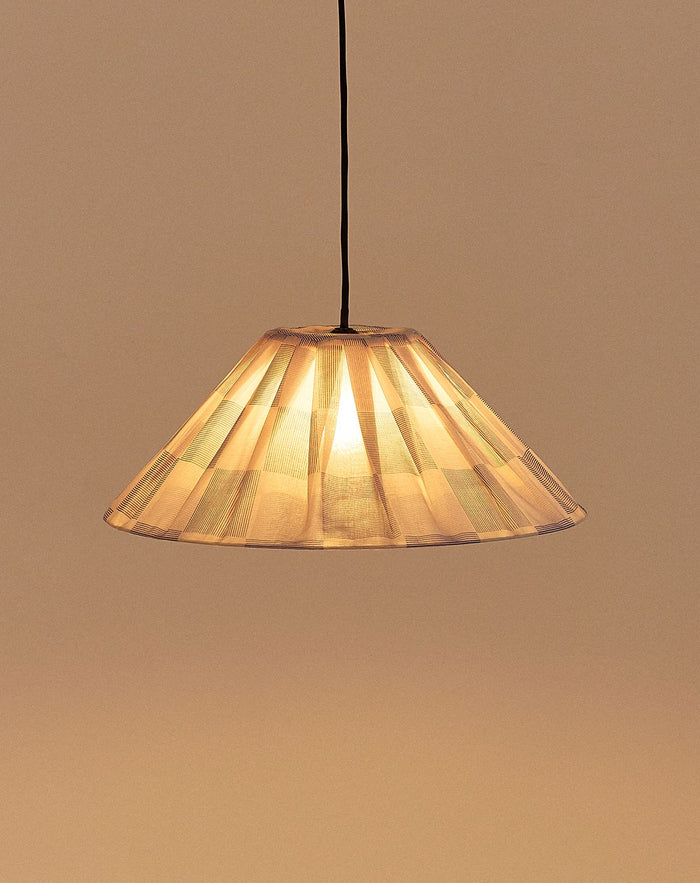 Lustre AVA peonias checks azul 50 X 21 cm