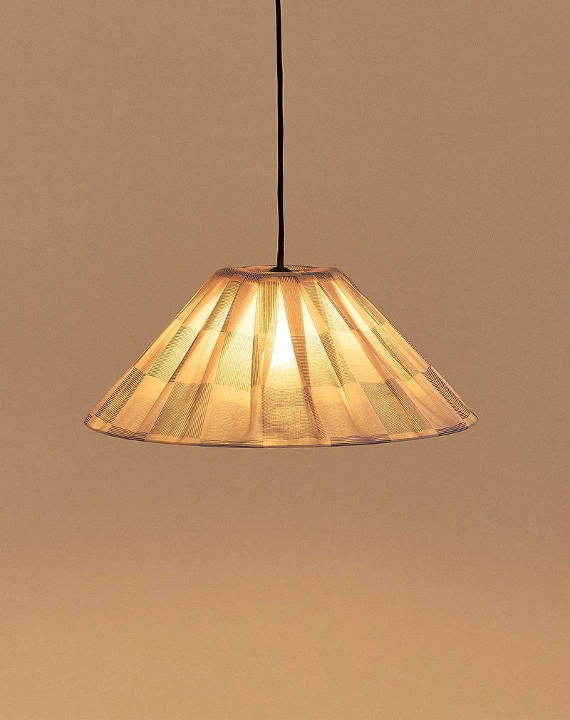 Lustre AVA peonias checks azul 50 X 21 cm