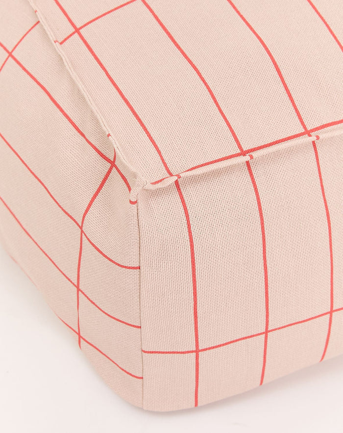 Puff VIBES long vermelho e rosa 70 x 105 x 57 cm
