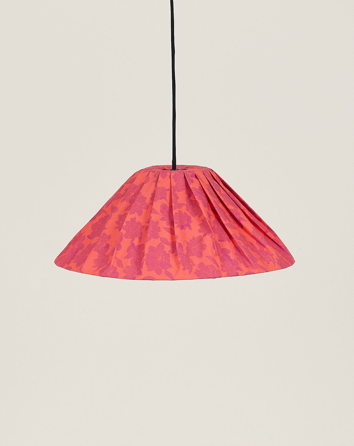 Lustre AVA peonias vermelho 50 X 21 cm