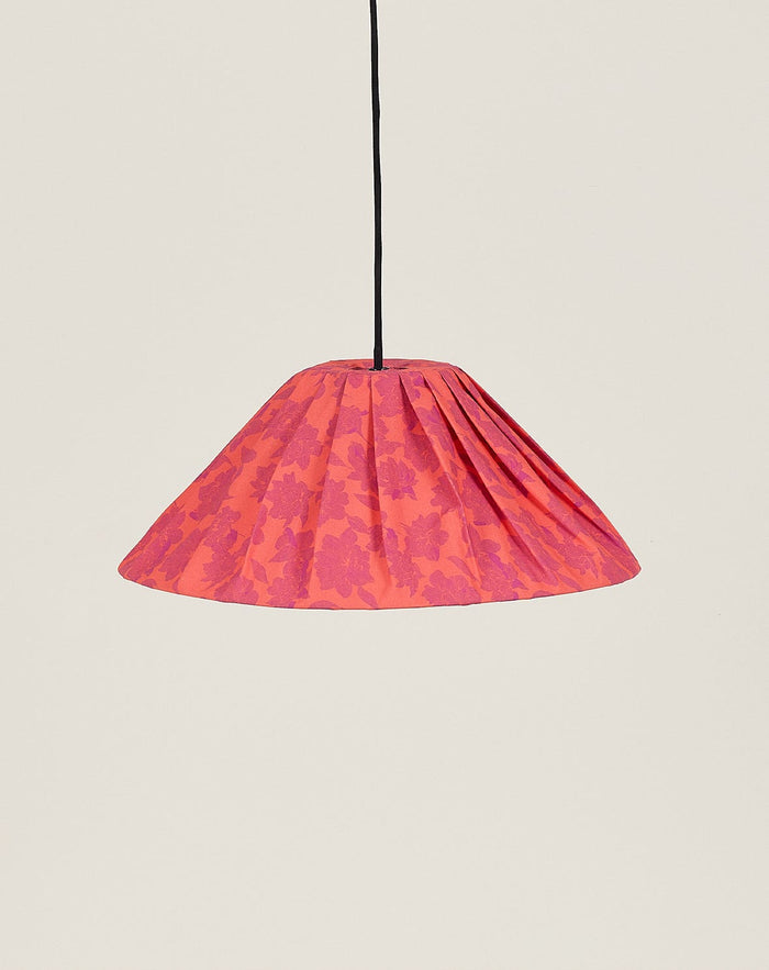 Lustre AVA peonias vermelho 50 X 21 cm