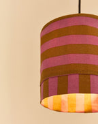 Lustre LINDA listras pink e curry 20 x 21 cm