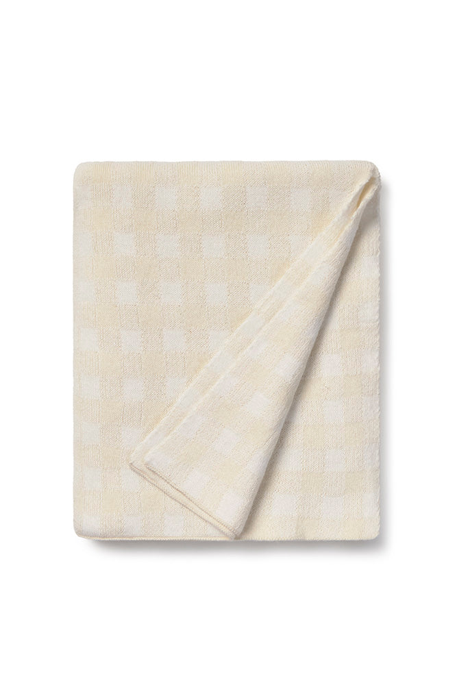 Manta Vichy Ivory 80 x 100 cm