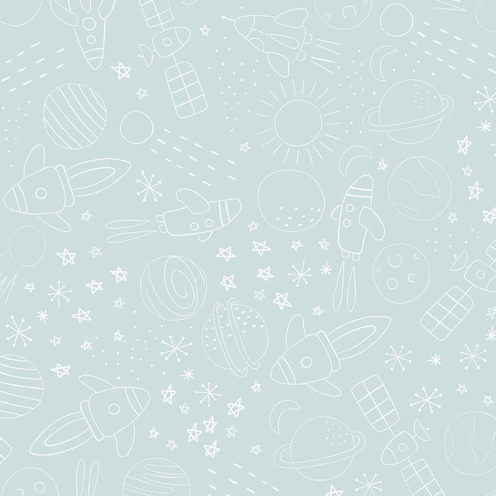 Papel de Parede Cosmos color Azul bebê 2,80 x 0,45 m