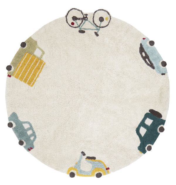 Tapete Lavável Wheels 140 cm