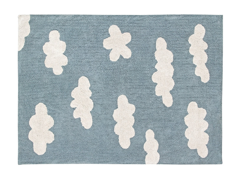 Tapete Lavável Nuvem Azul Vintage 120 x 160 cm