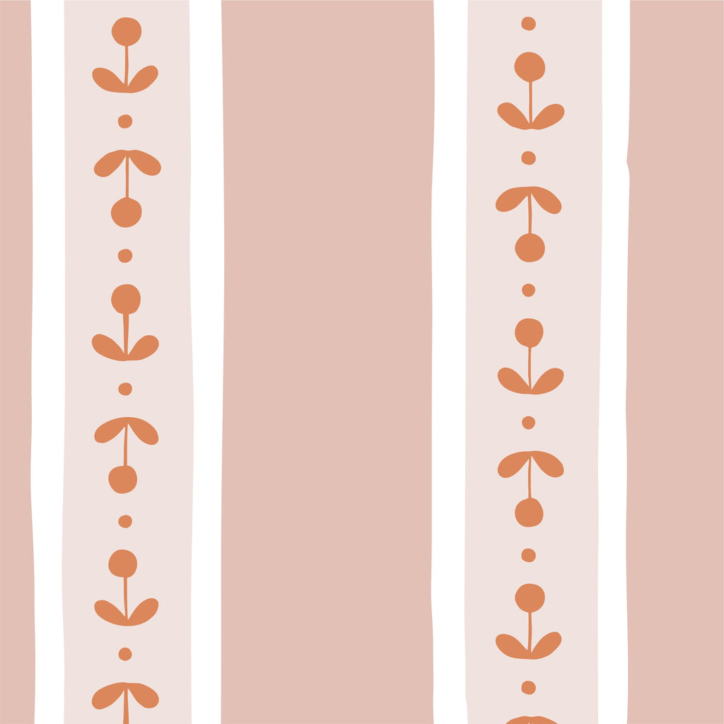 Papel de Parede Caminho de Sementes color Rosa  2,80 x 0,45 m