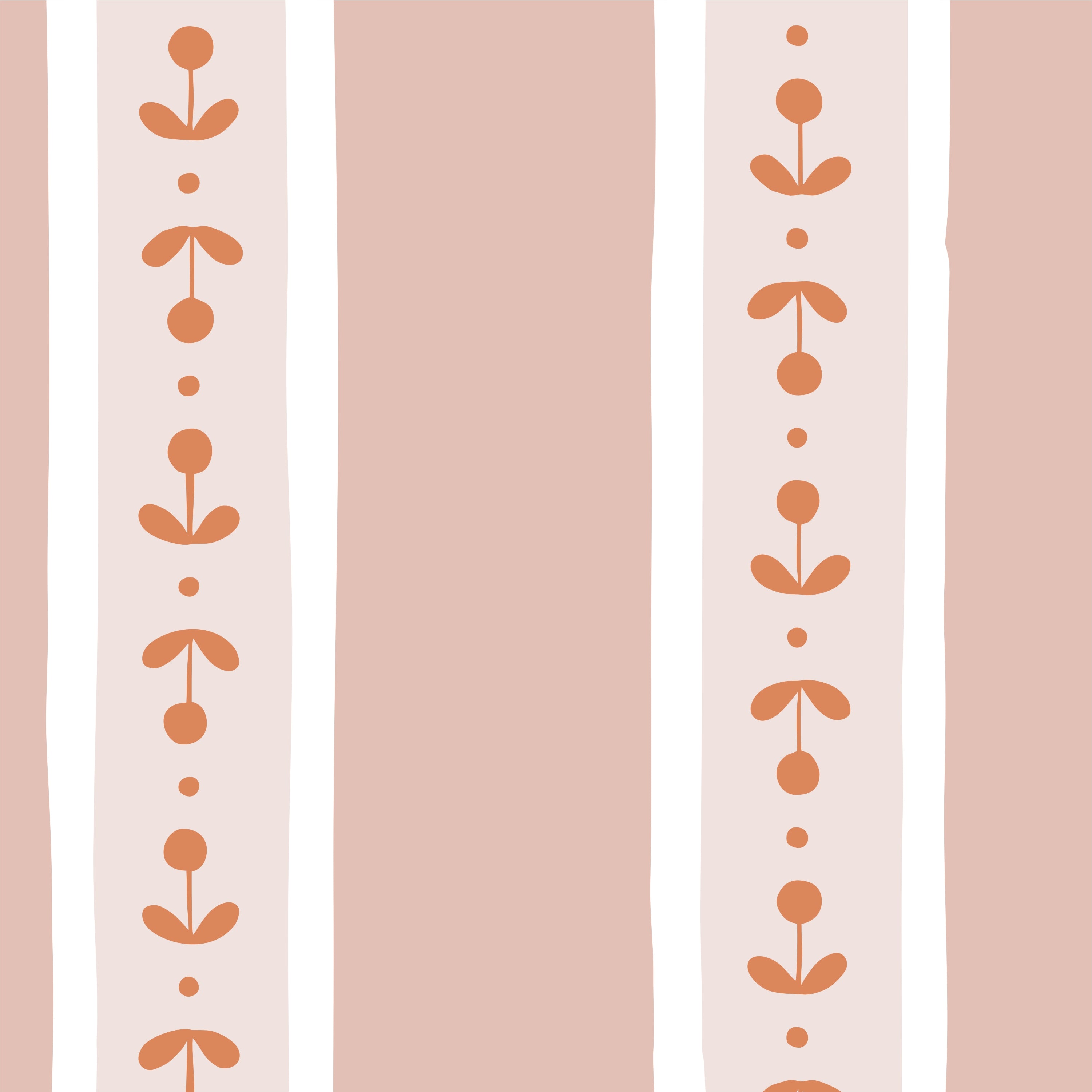 Papel de Parede Caminho de Sementes color Rosa  2,80 x 0,45 m