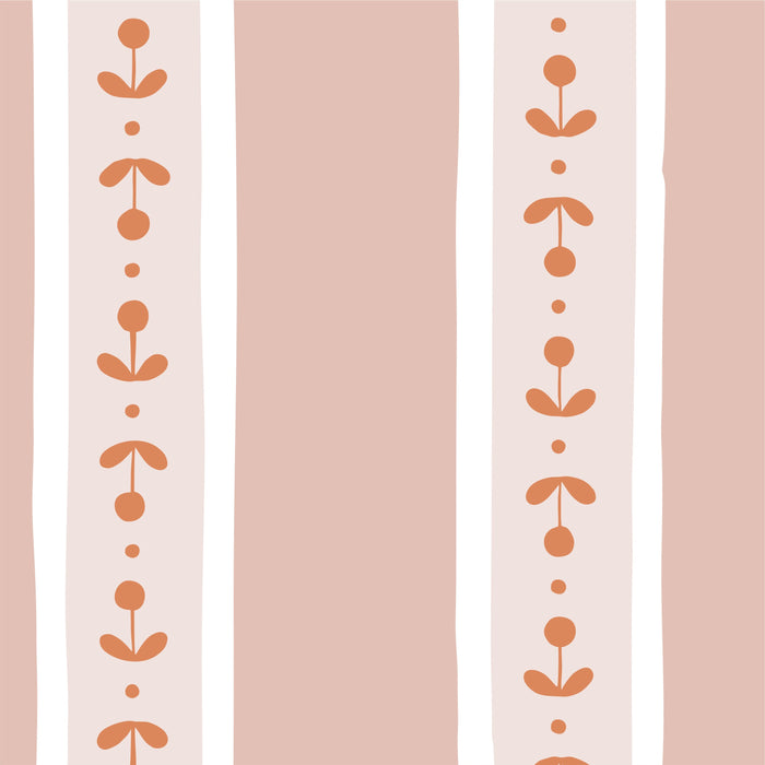 Papel de Parede Caminho de Sementes color Rosa  2,80 x 0,45 m