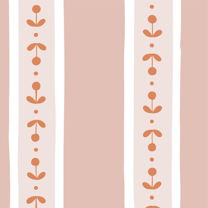 Papel de Parede Caminho de Sementes color Rosa  2,80 x 0,45 m