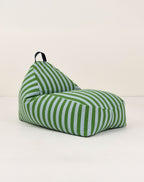 Puff BLISS listras Verde e Azul 65 x 100 x 55 cm