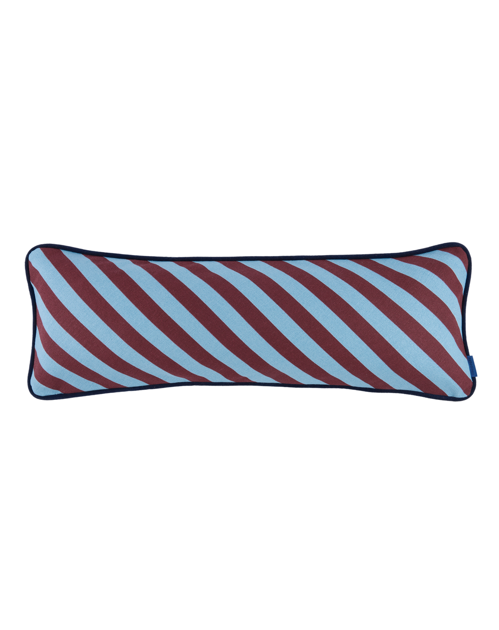 Almofada RAY listras marsala e azul 70 x 25 cm