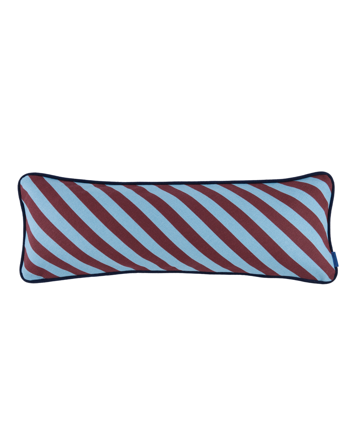 Almofada RAY listras marsala e azul 70 x 25 cm