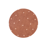 Tapete lavável Round Dot Castanha Ø 140 cm