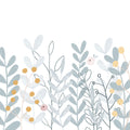 Painel de Parede Aquarela e Flores Azul Pedra 2,80 x 0,45 m