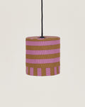 Lustre LINDA listras pink e curry 20 x 21 cm