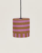 Lustre LINDA listras pink e curry 20 x 21 cm