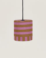 Lustre LINDA listras pink e curry 20 x 21 cm
