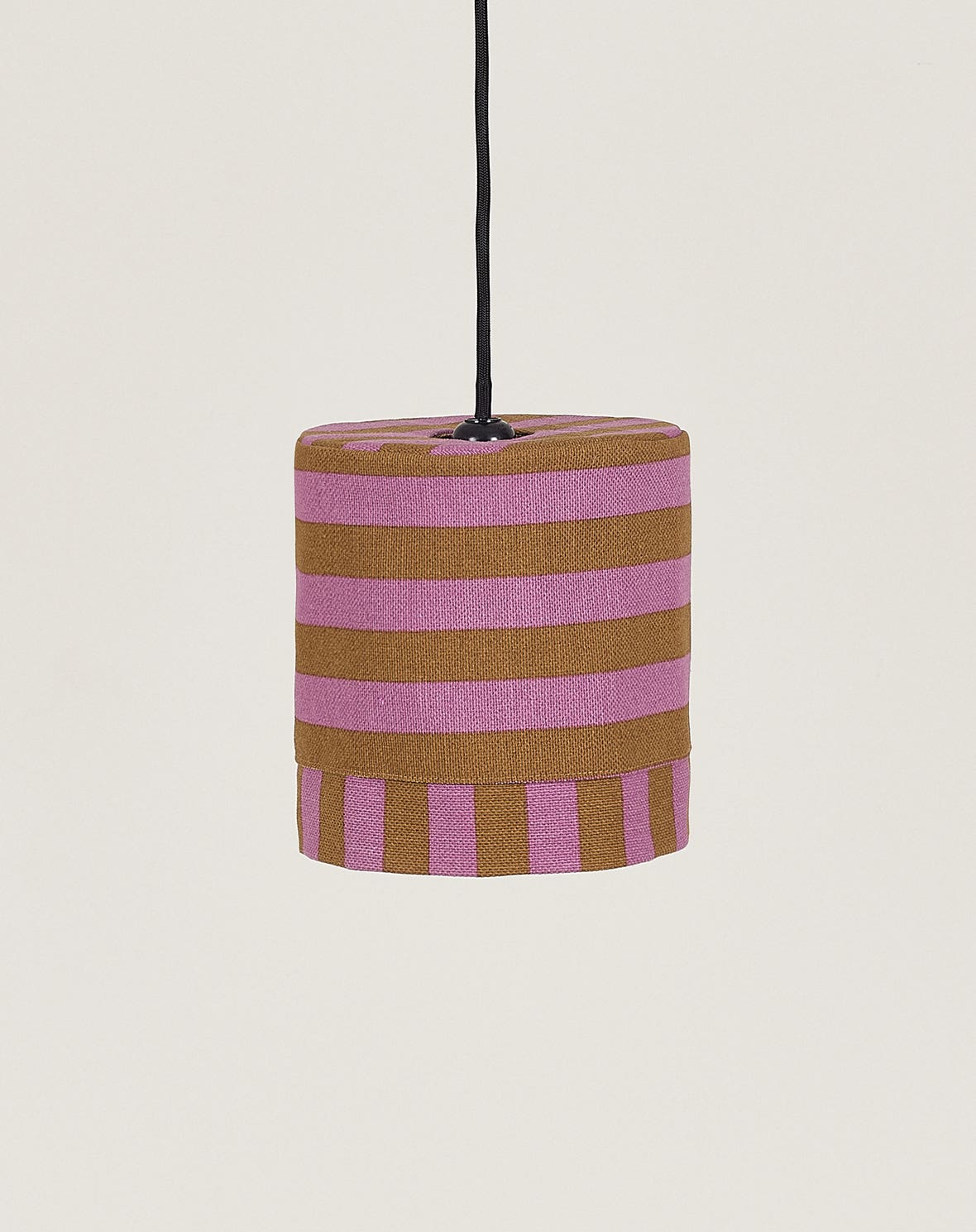 Lustre LINDA listras pink e curry 20 x 21 cm