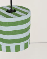 Lustre LINDA listras verde e azul 20 x 21 cm