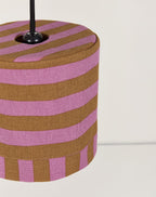 Lustre LINDA listras pink e curry 20 x 21 cm
