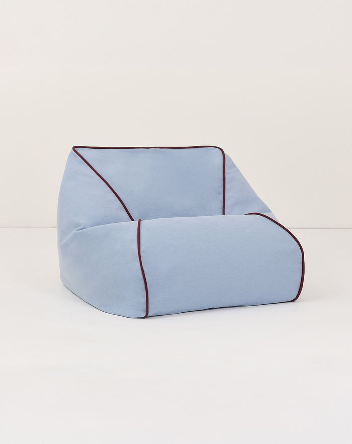 Puff MARLOW Azul báltico 65 x 65 x 42 cm